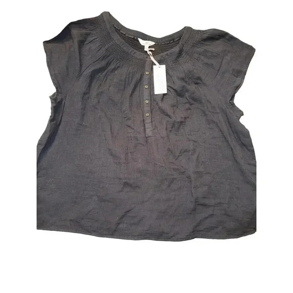 VINEYARD VINES NEW flutter sleeve top XXL black - Picture 1 of 3